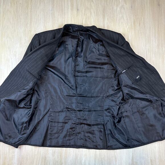 ASOS Classic Pinstripe Two Button Notched Lapel Lined Men's Blazer Jacket 46R - Picture 6 of 14